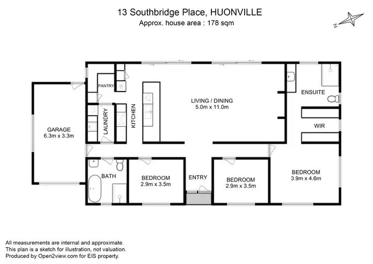 Floorplan of Homely house listing, 13 Southbridge Place, Huonville TAS 7109