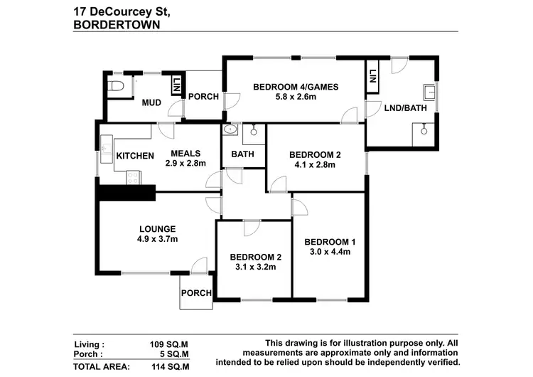 Floorplan of Homely house listing, 17 De Courcey Street, Bordertown SA 5268