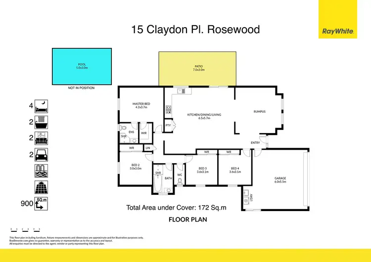 Floorplan of Homely house listing, 15 Claydon Place, Rosewood QLD 4340