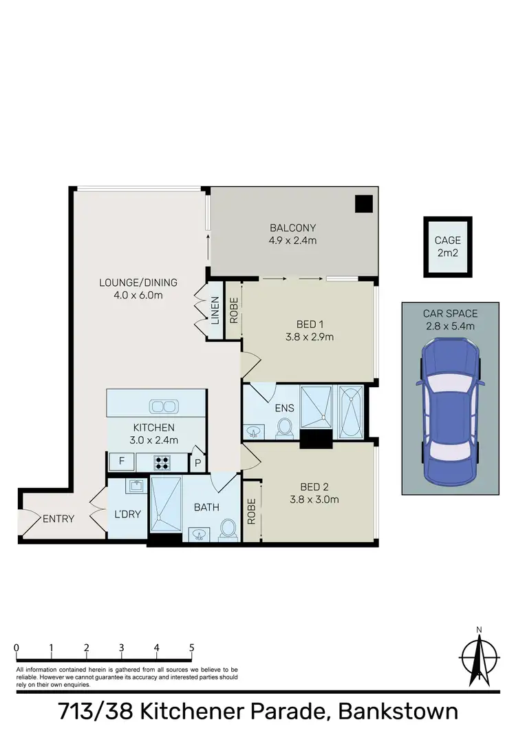 Floorplan of Homely apartment listing, 713/38 KITCHENER PARADE, Bankstown NSW 2200