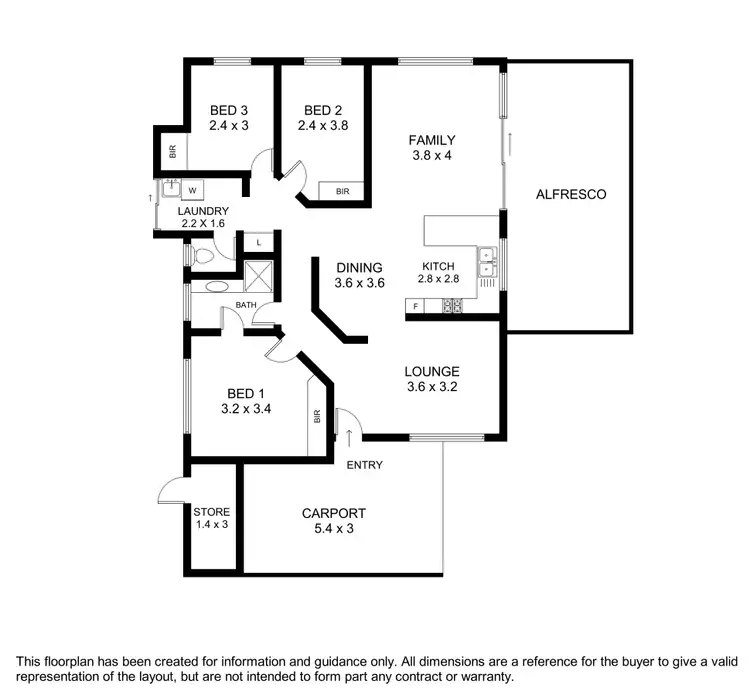 Floorplan of Homely villa listing, 3/67 Epsom Avenue, Redcliffe WA 6104
