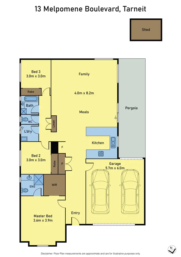 Floorplan of Homely house listing, 13 Melpomene Boulevard, Tarneit VIC 3029