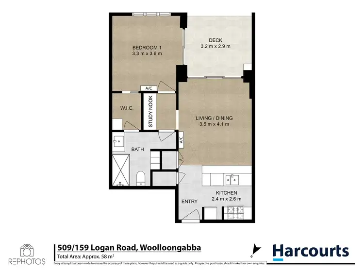Floorplan of Homely unit listing, 509/159 Logan Road, Woolloongabba QLD 4102
