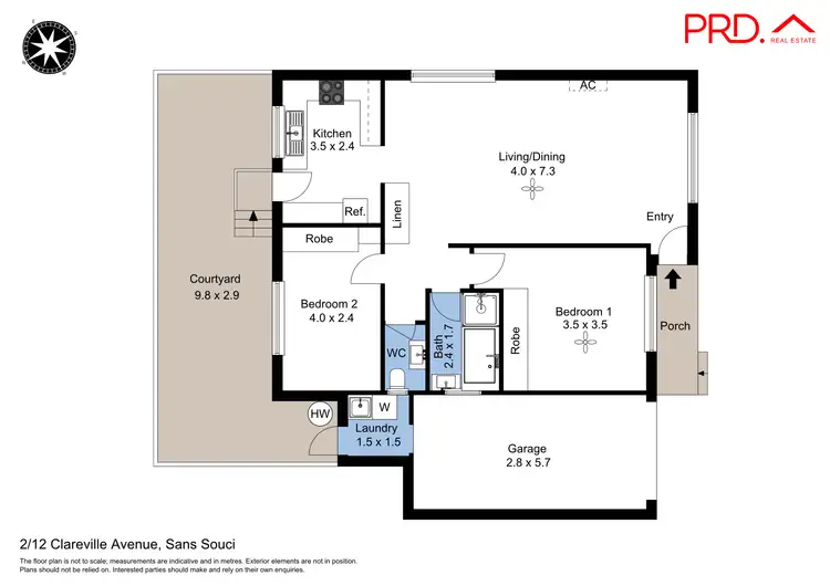 Floorplan of Homely villa listing, 2/12 Clareville Avenue, Sans Souci NSW 2219