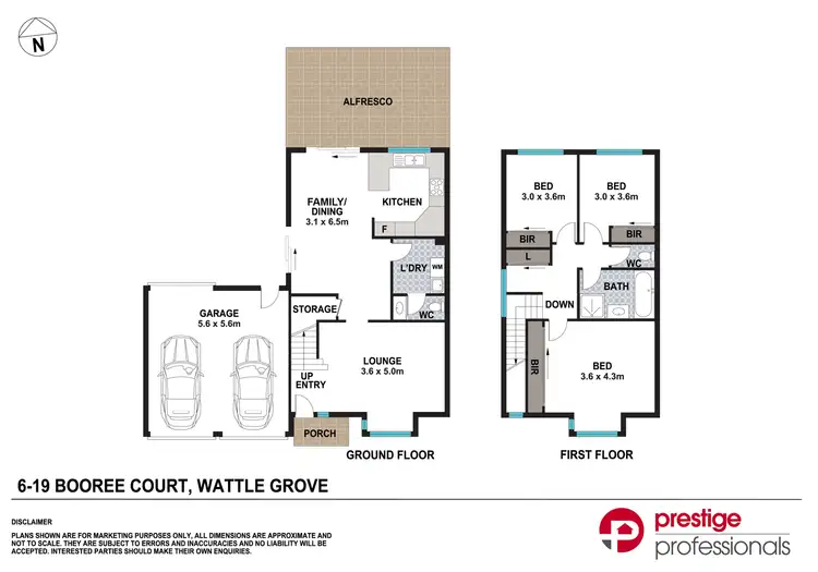 Floorplan of Homely townhouse listing, 6/19 Booree Court, Wattle Grove NSW 2173