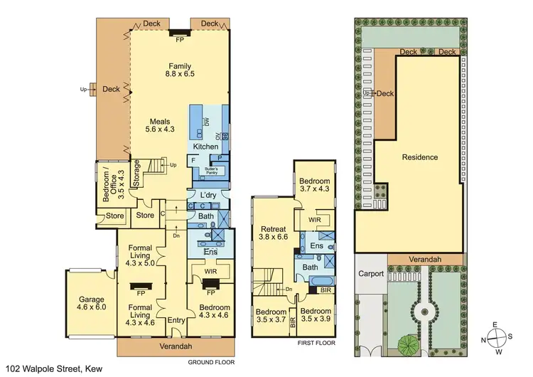 Floorplan of Homely house listing, 102 Walpole Street, Kew VIC 3101