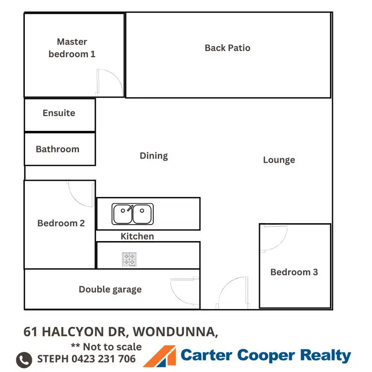 Floorplan of Homely house listing, 61 Halcyon Drive, Wondunna QLD 4655