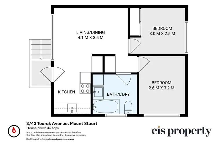 Floorplan of Homely house listing, 3/43 Toorak Avenue, Mount Stuart TAS 7000