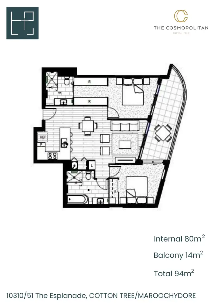 Floorplan of Homely apartment listing, 10310/51 The Esplanade, Maroochydore QLD 4558