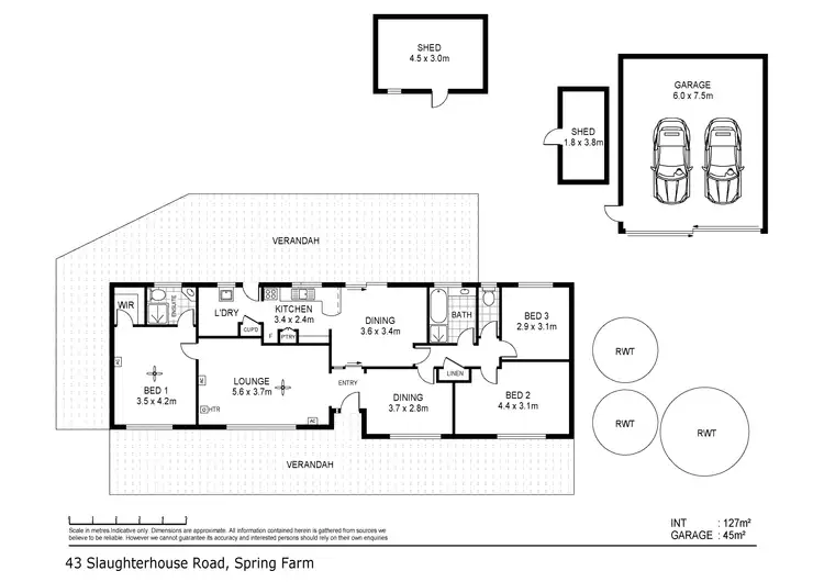 Floorplan of Homely house listing, 43 Slaughterhouse Road, Clare SA 5453