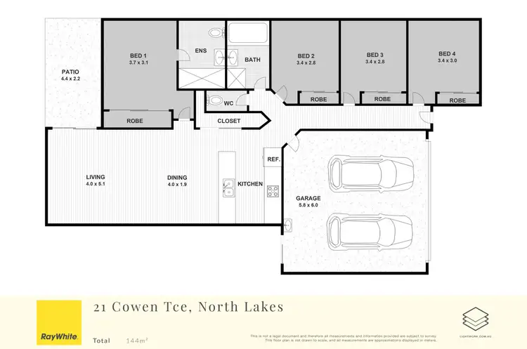 Floorplan of Homely house listing, 21 Cowen Terrace, North Lakes QLD 4509
