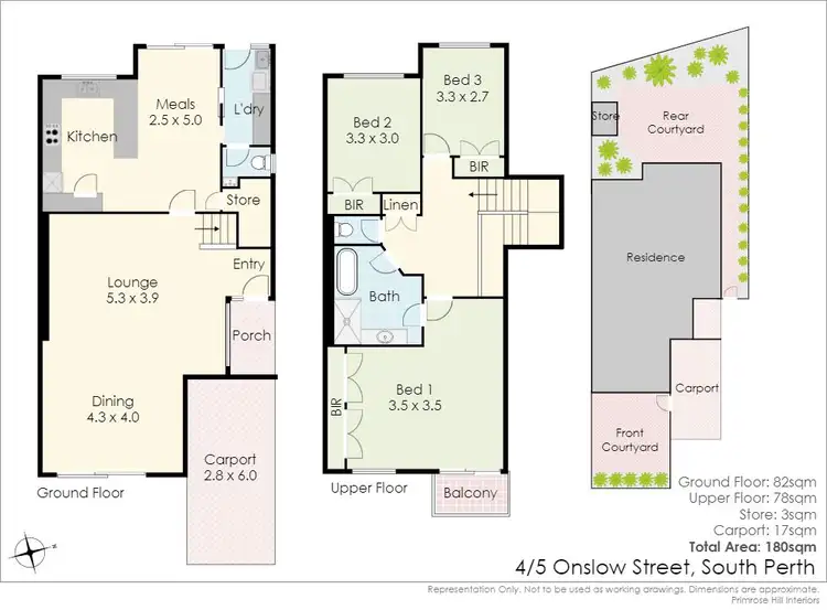 Floorplan of Homely townhouse listing, 4/5 Onslow Street, South Perth WA 6151