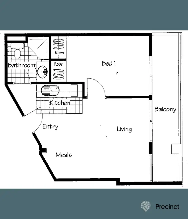 Floorplan of Homely apartment listing, 1216/339 Swanston St, Melbourne VIC 3000