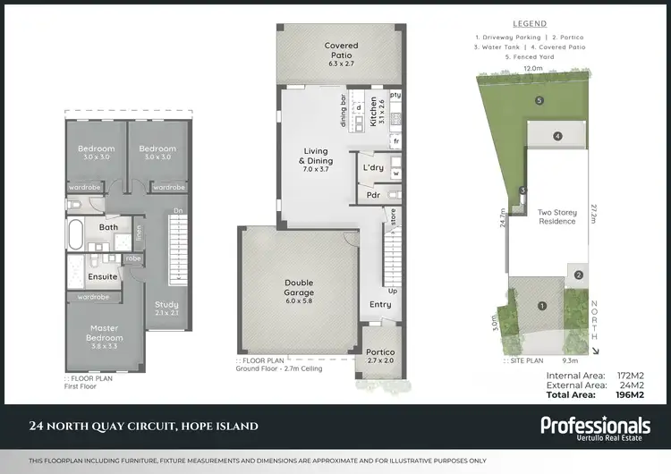 Floorplan of Homely townhouse listing, 24 North Quay Circuit, Hope Island QLD 4212