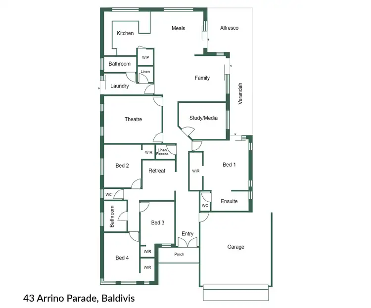 Floorplan of Homely house listing, 43 Arrino Parade, Baldivis WA 6171
