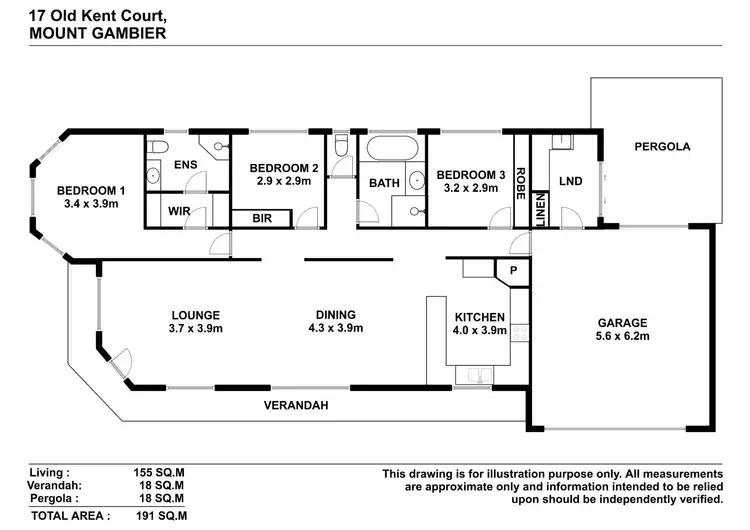 Floorplan of Homely house listing, 17 Old Kent Court, Mount Gambier SA 5290