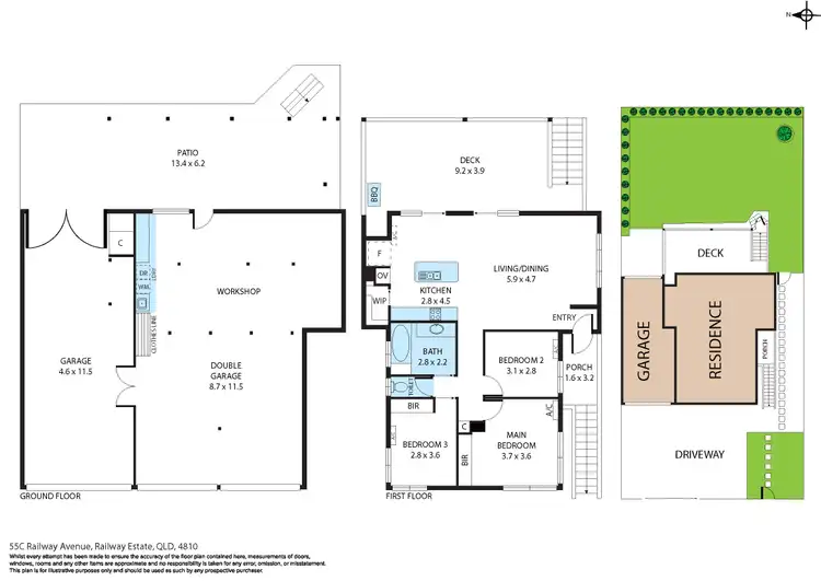 Floorplan of Homely house listing, 55c Railway Avenue, Railway Estate QLD 4810