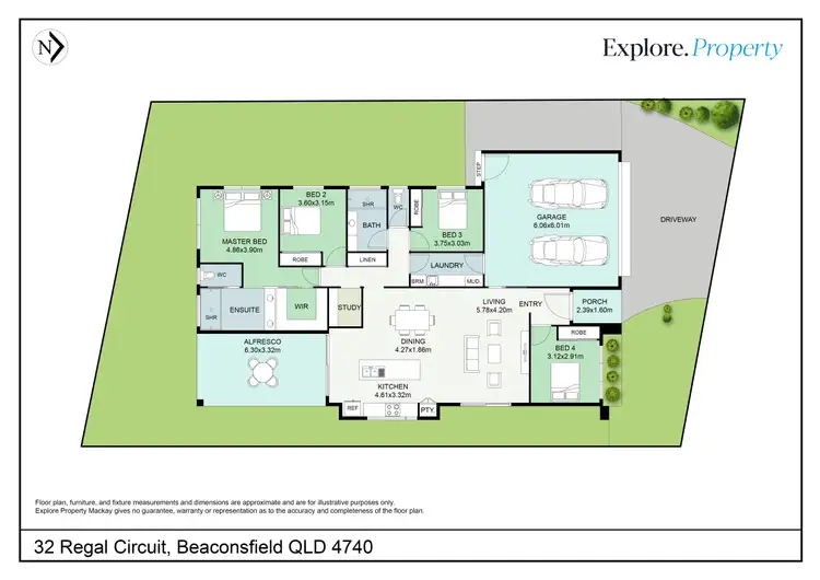 Floorplan of Homely house listing, 32 Regal Circuit, Beaconsfield QLD 4740