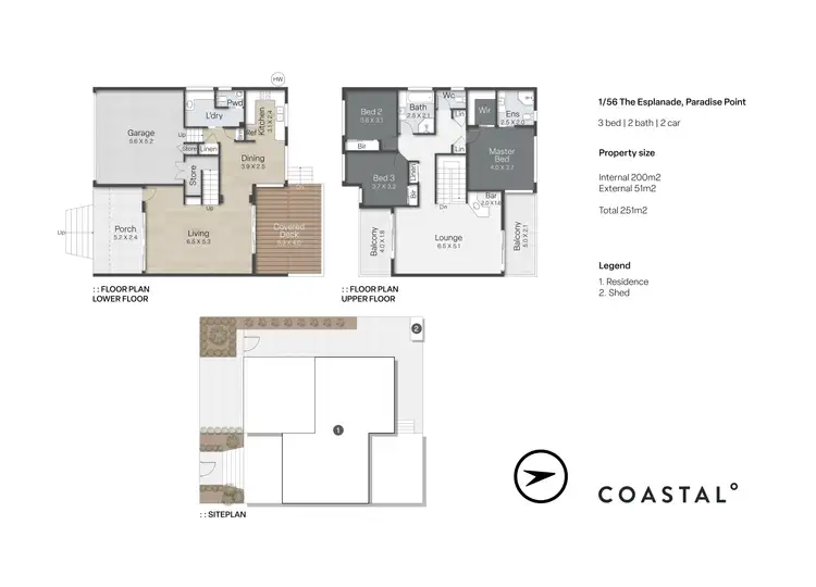 Floorplan of Homely semi-detached listing, 1/56 The Esplanade, Paradise Point QLD 4216