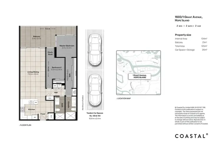 Floorplan of Homely unit listing, 1603/1 Grant Avenue, Hope Island QLD 4212