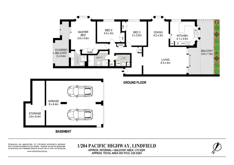 Floorplan of Homely unit listing, 1/204 Pacific Highway, Lindfield NSW 2070