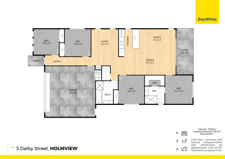 Floorplan of Homely house listing, 3 Dalby Street, Holmview QLD 4207