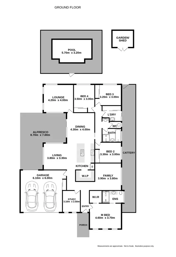 Floorplan of Homely house listing, 24 Mcswiney Court, Leneva VIC 3691