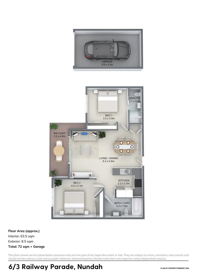 Floorplan of Homely unit listing, 6/3 Railway Parade, Nundah QLD 4012