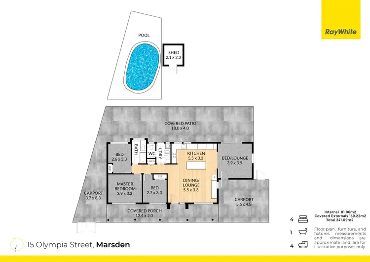 Floorplan of Homely house listing, 15 Olympia Street, Marsden QLD 4132