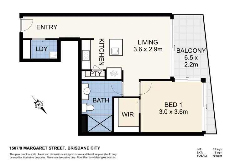 Floorplan of Homely apartment listing, 1507/8 Margaret Street, Brisbane City QLD 4000