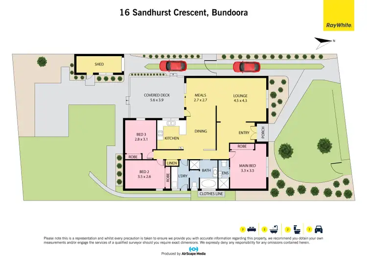 Floorplan of Homely house listing, 16 Sandhurst Crescent, Bundoora VIC 3083