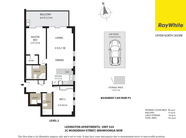 Floorplan of Homely apartment listing, 523/2C Munderah Street, Wahroonga NSW 2076