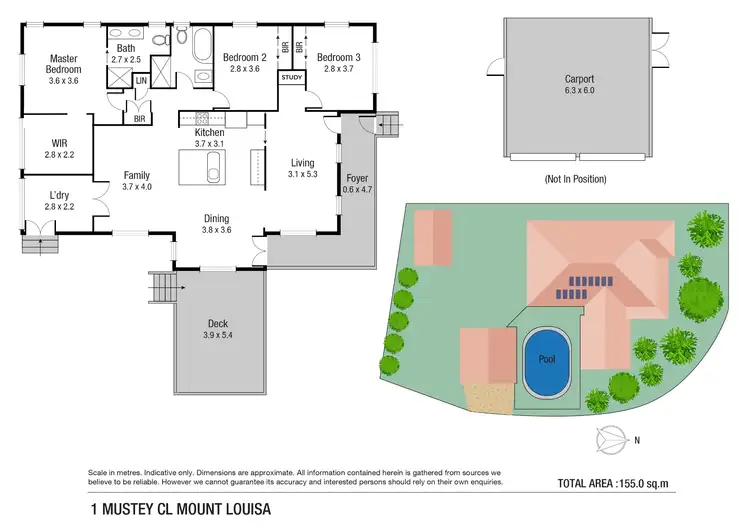 Floorplan of Homely house listing, 1 Mustey Close, Mount Louisa QLD 4814