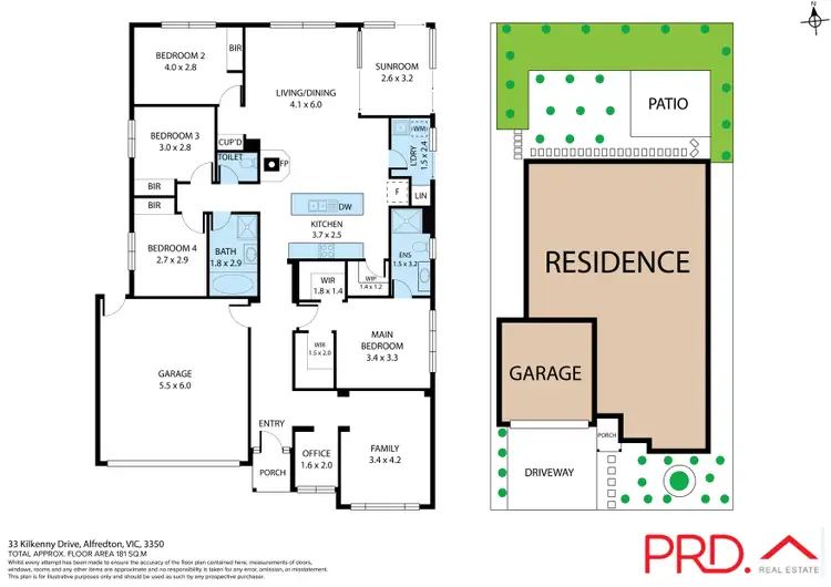 Floorplan of Homely house listing, 33 Kilkenny Drive, Alfredton VIC 3350