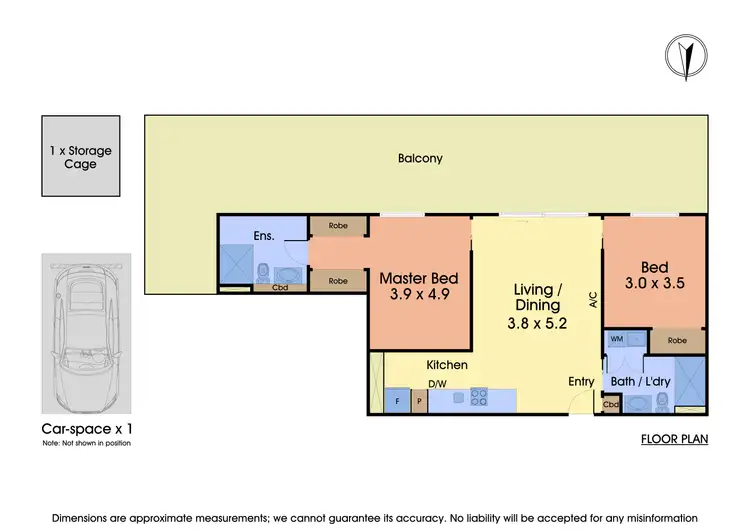 Floorplan of Homely apartment listing, 501/83-85 Drummond Street, Oakleigh VIC 3166