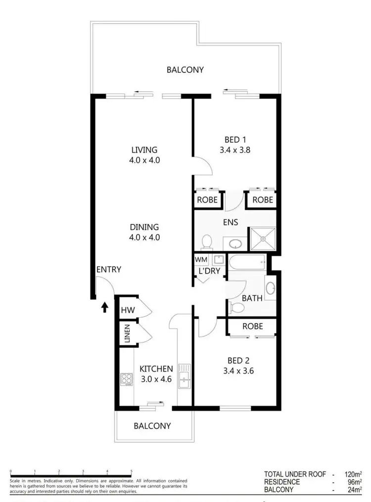 Floorplan of Homely apartment listing, 34/6-12 Henry Street, West End QLD 4810
