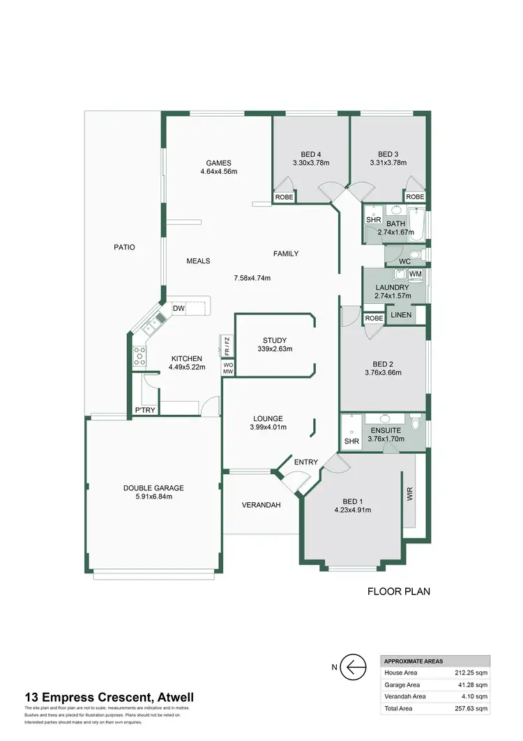 Floorplan of Homely house listing, 13 Empress Crescent, Atwell WA 6164