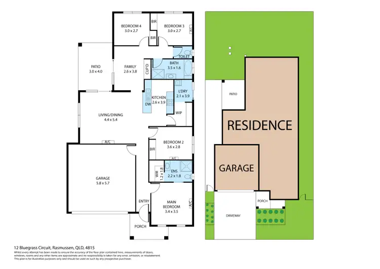 Floorplan of Homely house listing, 12 Bluegrass Circuit, Rasmussen QLD 4815