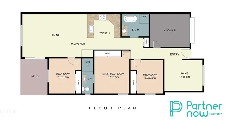 Floorplan of Homely unit listing, 2/12 Bellas Way, Tamworth NSW 2340