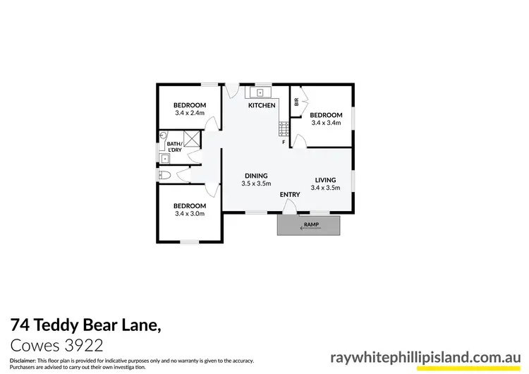Floorplan of Homely house listing, 74 Teddy Bear Lane, Cowes VIC 3922