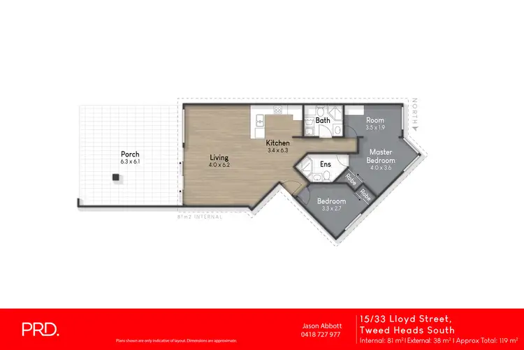 Floorplan of Homely unit listing, 15/33 Lloyd Street, Tweed Heads South NSW 2486