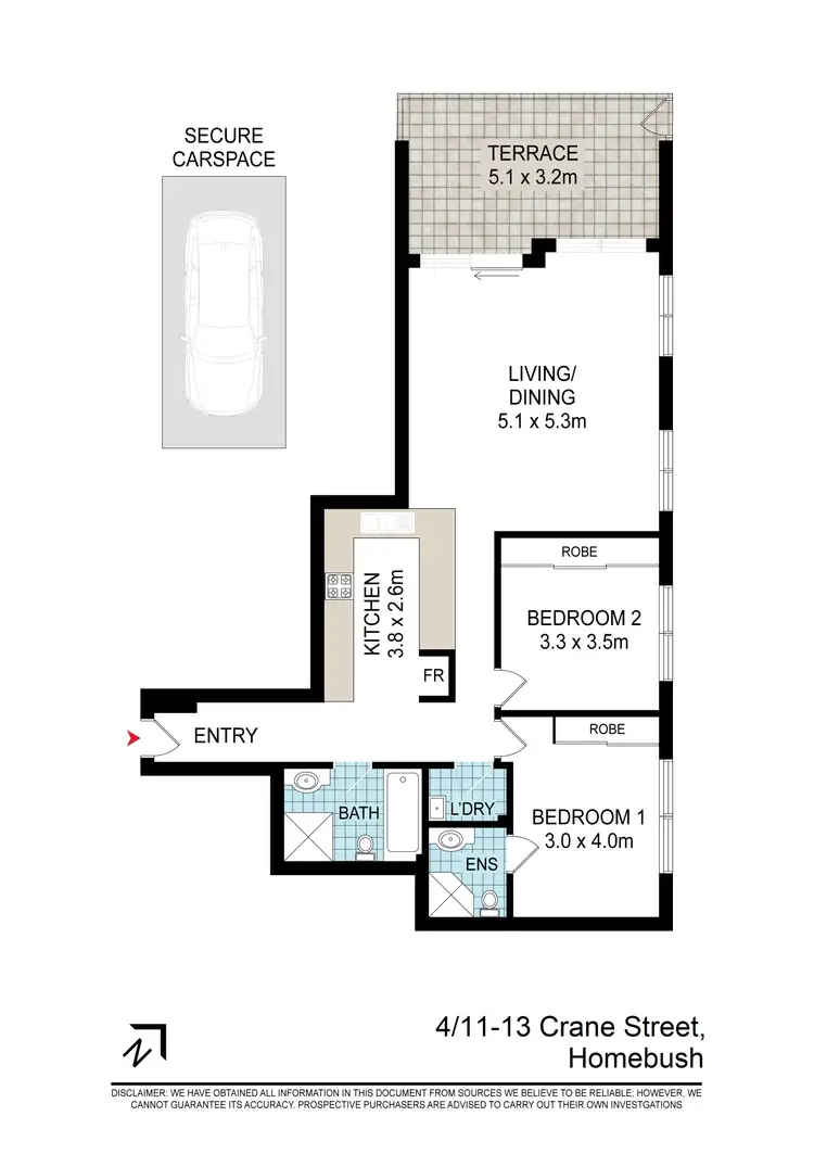 Floorplan of Homely apartment listing, 4/11-13 Crane Street, Homebush NSW 2140