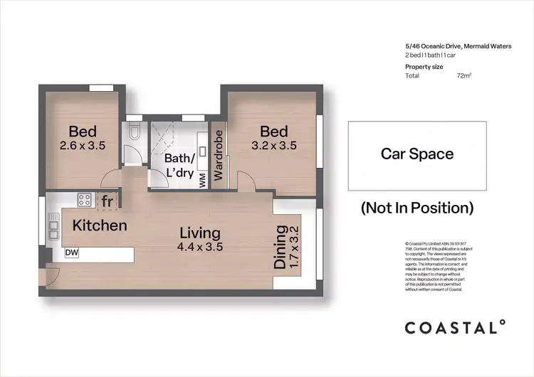 Floorplan of Homely unit listing, 5/46 Oceanic Drive, Mermaid Waters QLD 4218
