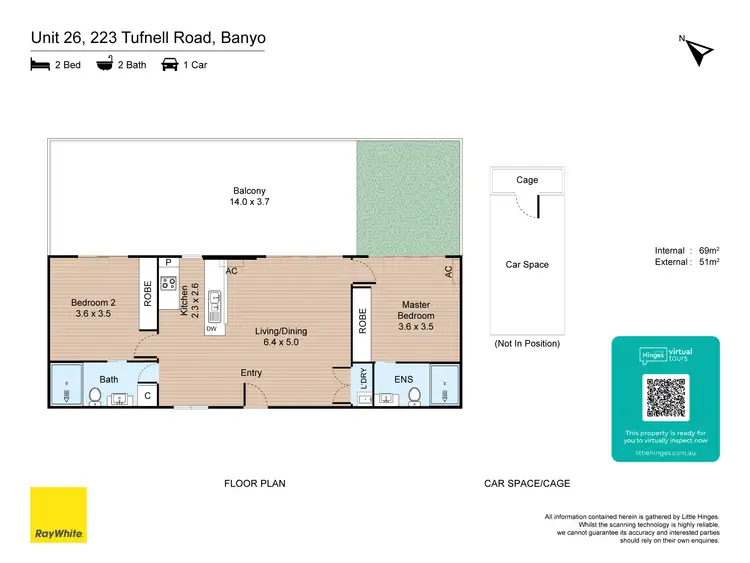 Floorplan of Homely apartment listing, 26/223 Tufnell Road, Banyo QLD 4014