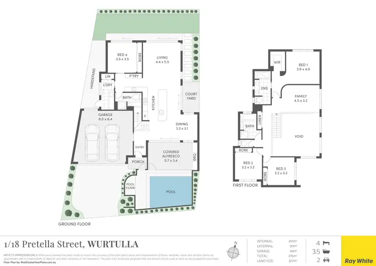 Floorplan of Homely house listing, 1/18 Pretella Street, Wurtulla QLD 4575