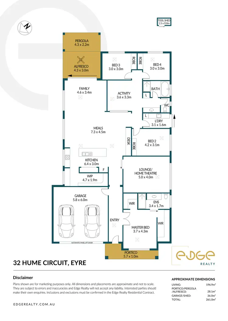 Floorplan of Homely house listing, 32 Hume Circuit, Eyre SA 5121