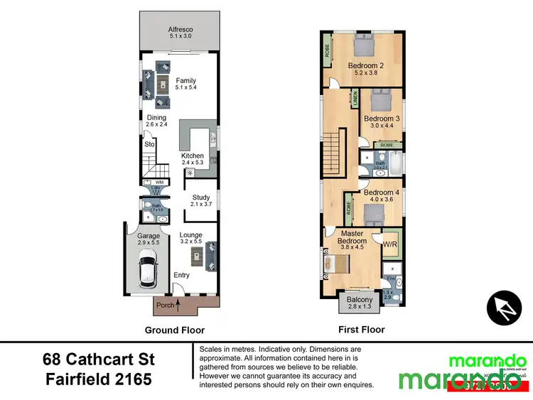 Floorplan of Homely semi-detached listing, 68 Cathcart Street, Fairfield NSW 2165