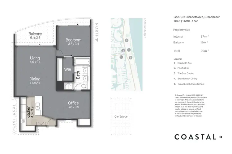 Floorplan of Homely apartment listing, 21901/21 Elizabeth Avenue, Broadbeach QLD 4218