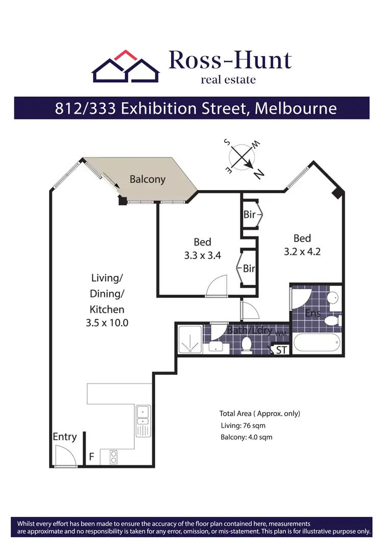 Floorplan of Homely apartment listing, 812/333 Exhibition Street, Melbourne VIC 3000