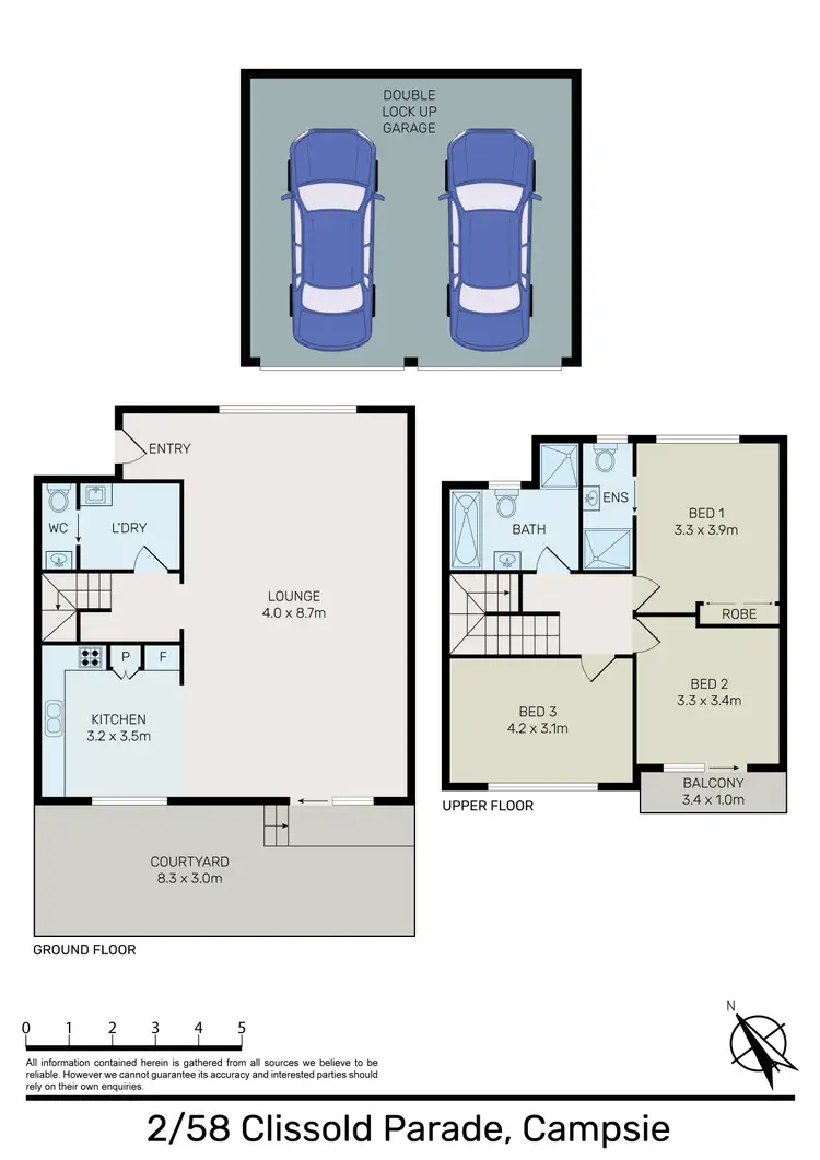 Floorplan of Homely townhouse listing, 2/58 Clissold Parade, Campsie NSW 2194
